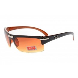 RayBan Active Lifestyle Semi-Rimless RB4085 Black Brown Sunglasses