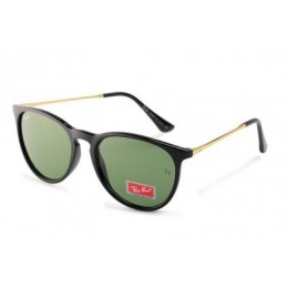 RayBan Erika Classic RB4171 Black Frame Green Lens Sunglasses