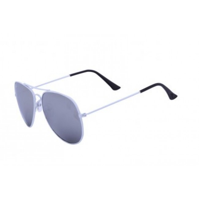 RayBan Aviator Classic RB3026 White Frame Silver Mirror Lens Sunglasses