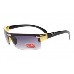RayBan Active Lifestyle Semi-Rimless RB4085 Gold Black Grey Sunglasses