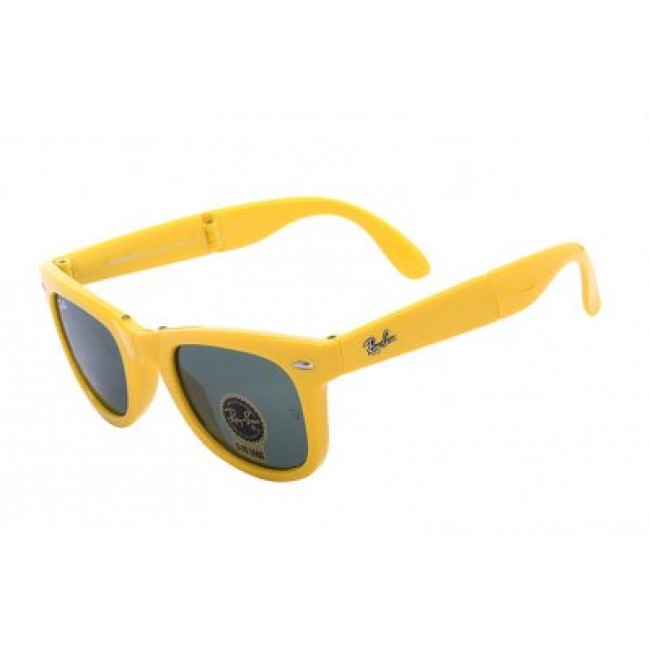 RayBan Wayfarer Folding Flash RB4105 Green Yellow Sunglasses