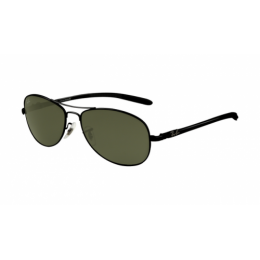 RayBan RB8301 Sunglasses Tech Black Frame Green Lens