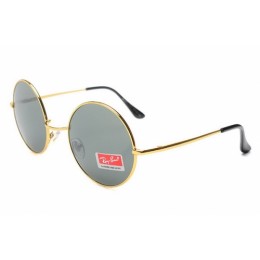 RayBan RB3088 Sunglasses Gold Frame Green Lens