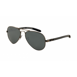 RayBan RB8307 Tech Sunglasses Black Frame Crystal Polarized Light Grey Lens