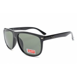 RayBan RB4147 Sunglasses Shiny Black Frame Green Lens