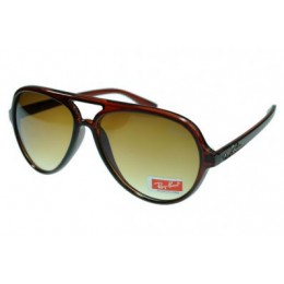 RayBan Cats 5000 Classic RB4125 Yellow Brown Sunglasses