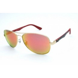 RayBan RB8361 Sunglasses Gold Red Frame Fire Lens