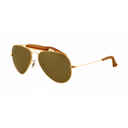 RayBan RB3422Q Sunglasses Gold Frame Green Polarized Lens