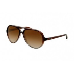 RayBan Cats RB4125 Sunglasses Brown Frame Brown Gradient Lens AEX