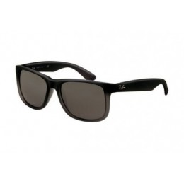 RayBan Justin RB4165 Sunglasses Rubber Gradient Black Frame Grey Lens
