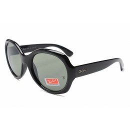 RayBan RB4191 Sunglasses Shiny Black Frame Green Lens