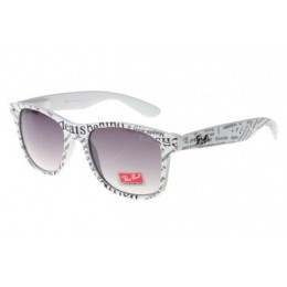 RayBan Wayfarer Fashion RB2132 Grey White Sunglasses