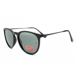 RayBan Erika Classic RB4171 Shiny Black Green Sunglasses