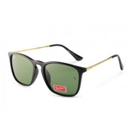 RayBan Erika Chris RB4187 Gold Green Sunglasses