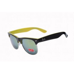 RayBan Clubmaster Classic YH81061 Green Yellow Sunglasses