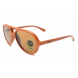RayBan RB4125 Cats 5000 Sunglasses Shiny Orange Frame Brown Lens