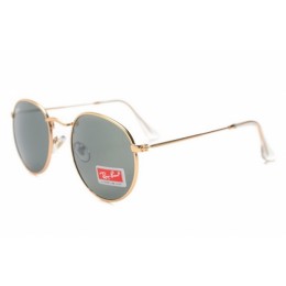 RayBan RB3089 Sunglasses Gold Frame Green Lens