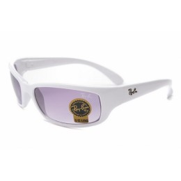 RayBan RB2607 Sunglasses White Frame Purple Lens