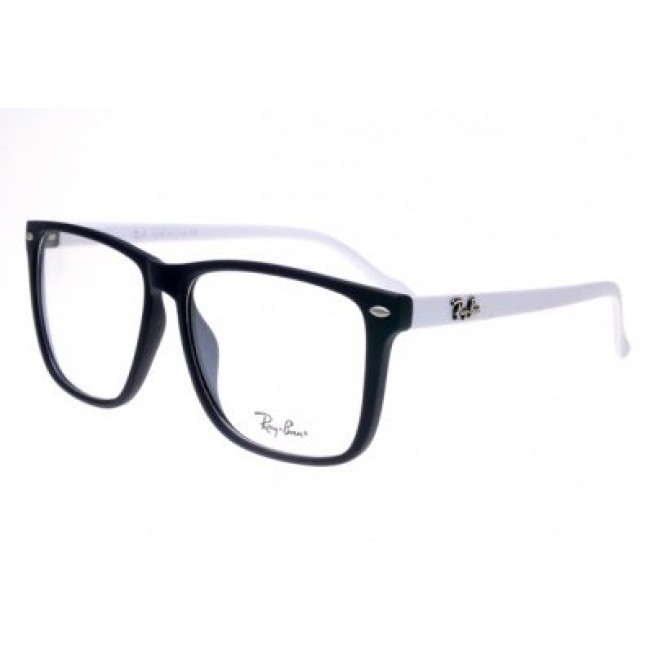 RayBan Clubmaster RB2428 Sunglasses White Black Frame Transparent Lens AGT