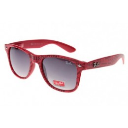 RayBan Wayfarer Fashion RB2132 Grey Red Sunglasses