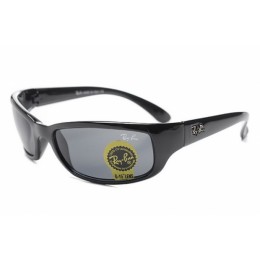 RayBan RB2607 Sunglasses Shiny Black Frame Grey Lens