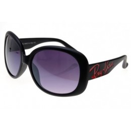 RayBan Jackie Ohh RB7019 Sunglasses Black Frame Purple Lens AIS