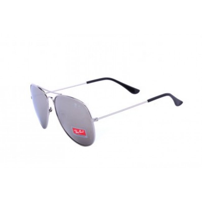 RayBan Aviator Classic RB3026 Silver Frame Silver Mirror Sunglasses