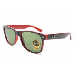 RayBan RB2712 Sunglasses Black Red Frame Green Lens