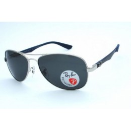 RayBan RB8361 Sunglasses Silver Frame Grey Lens