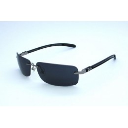 RayBan RB8304 Sunglasses Gun Grey Black Frame Grey Lens