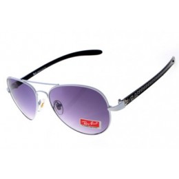 RayBan Aviator Carbon Fibre RB8307 Purple White Sunglasses