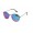 RayBan Icons Round Metal RB3447 Black Purple Flash Sunglasses